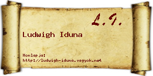Ludwigh Iduna névjegykártya